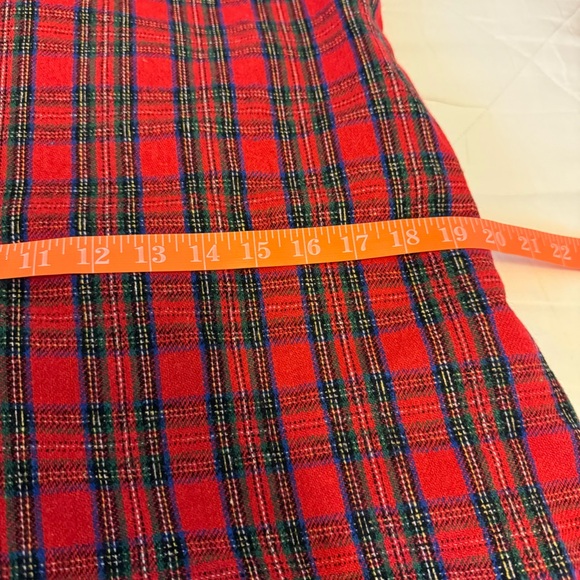 Plaid red dress Vintage size 8 wool blend jumper with pockets, lined gorgeous - Picture 16 of 16